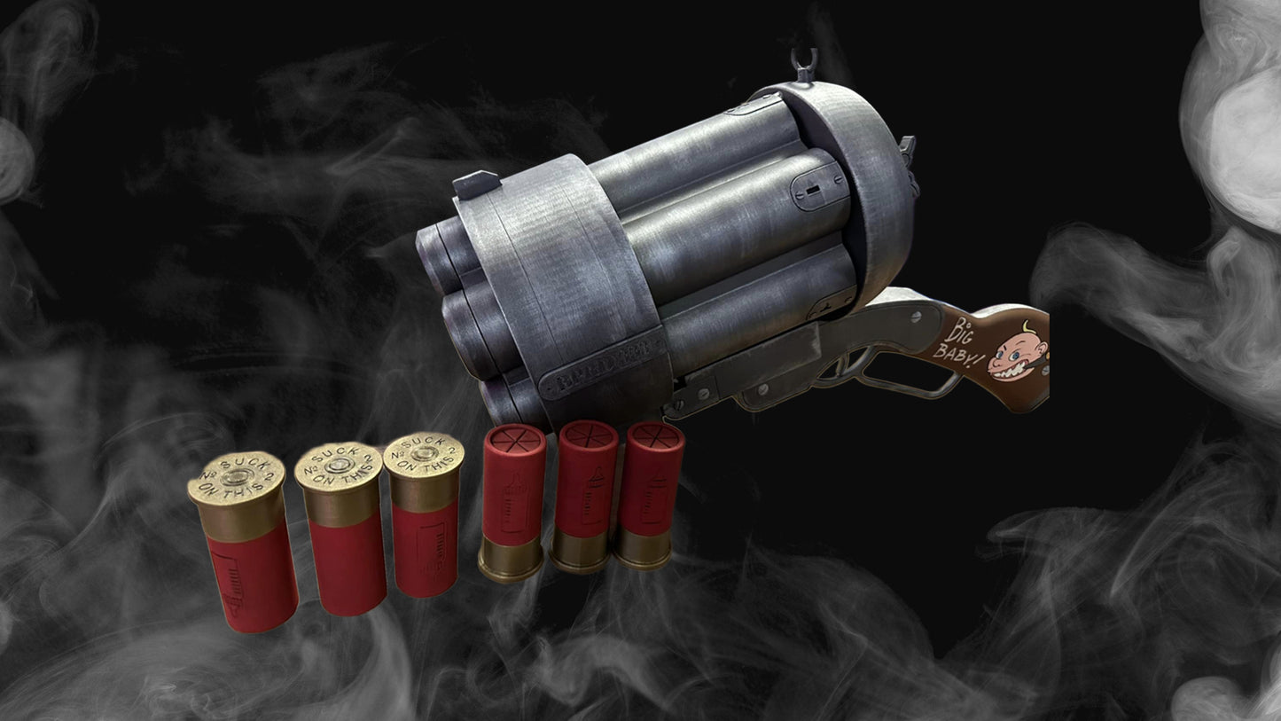 3D Printed Big Baby shotgun cosplay / prop from HELLBOY-Forged In Filament