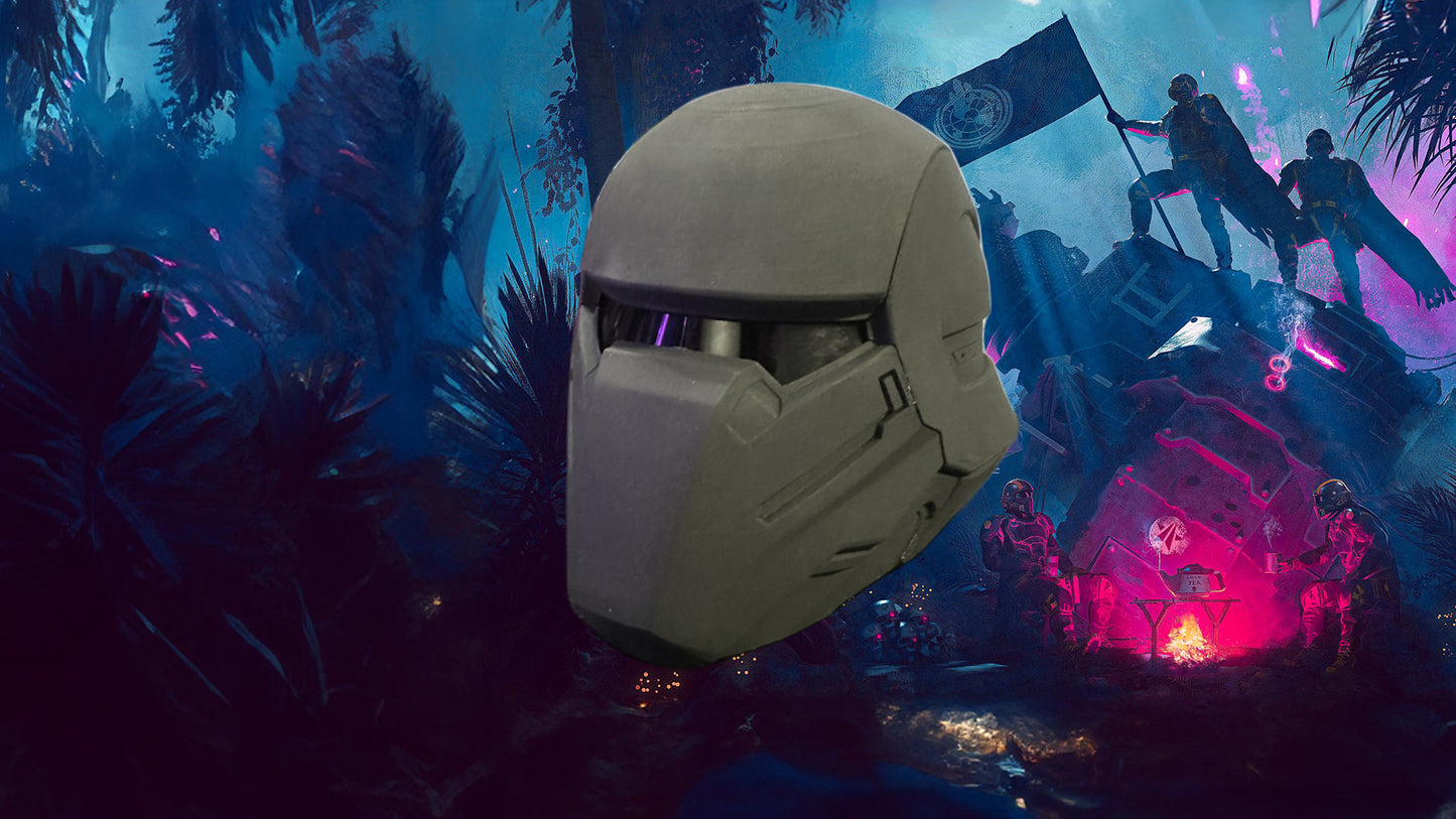 3D Printed HellDivers 2 Exterminator helmet-Forged In Filament