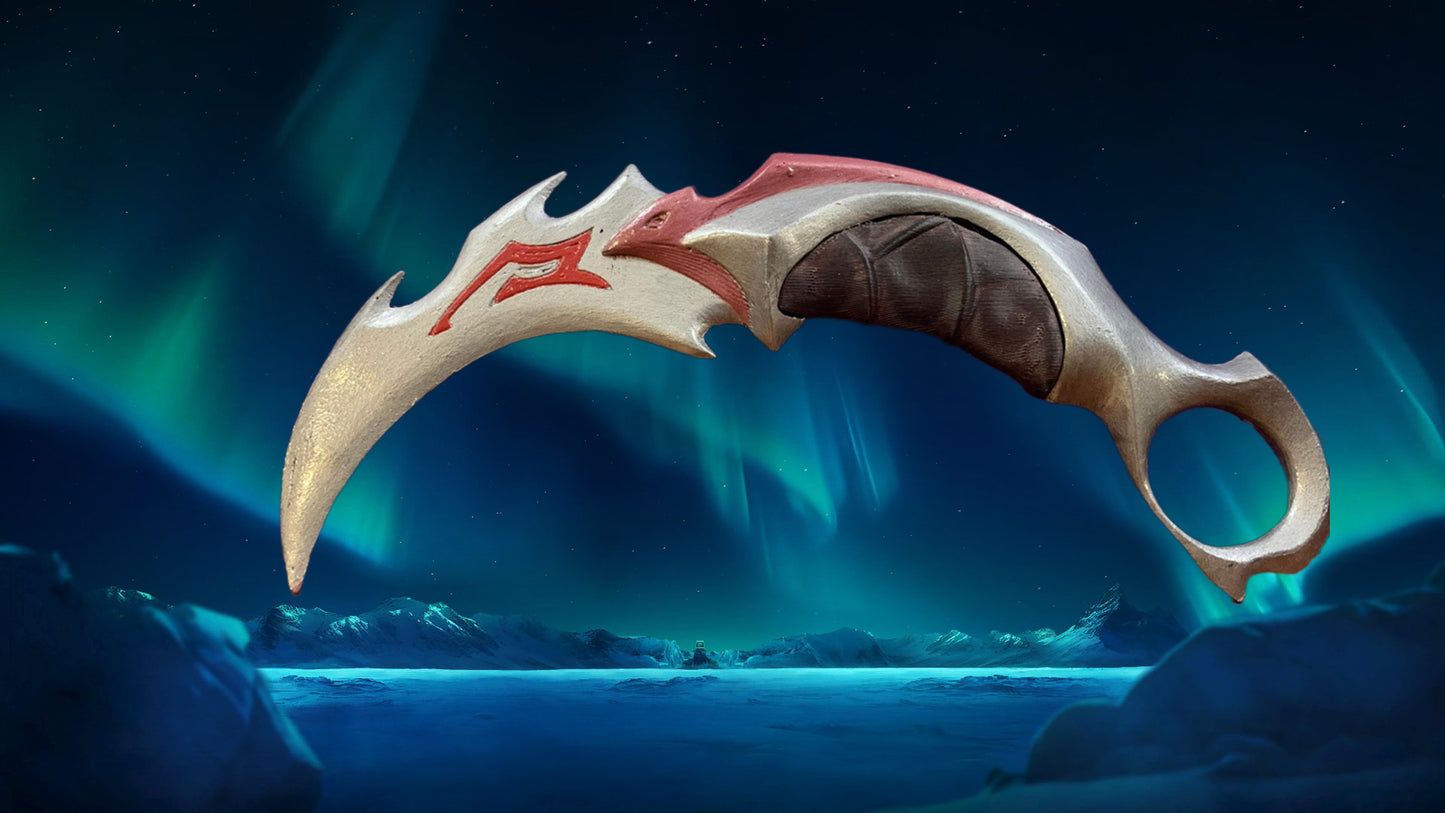 3D Printed Reaver Karambit from VALORANT Cosplay Prop NON-SHARP-Forged In Filament