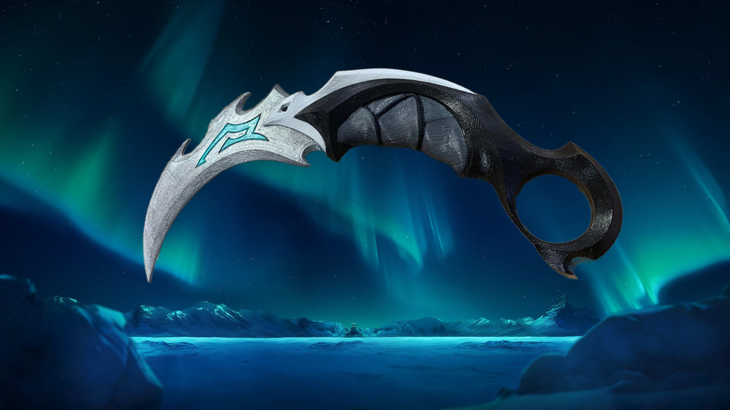 3D Printed Reaver Karambit from VALORANT Cosplay Prop NON-SHARP-Forged In Filament