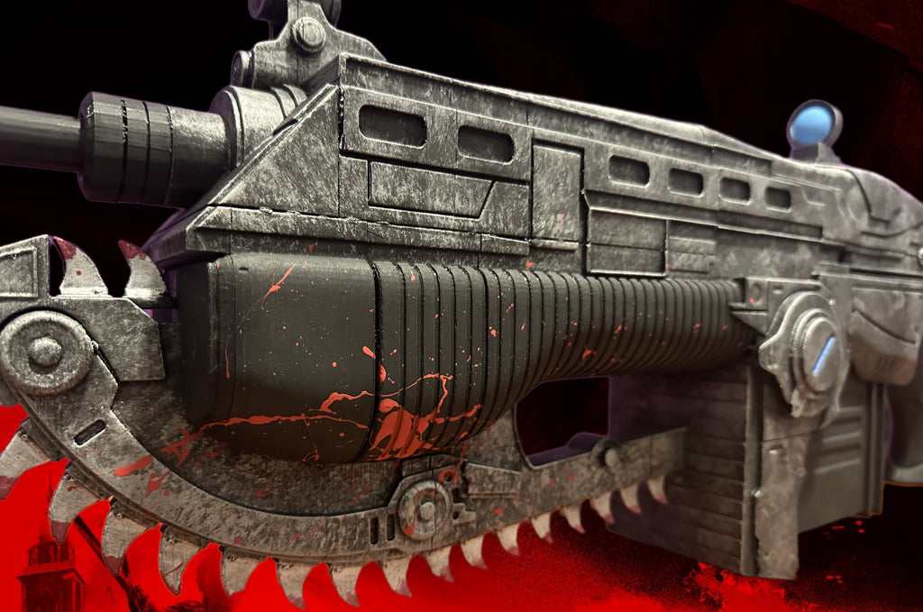 3D Printed life sized Lancer Cosplay / Prop from Gears of War-Forged In Filament