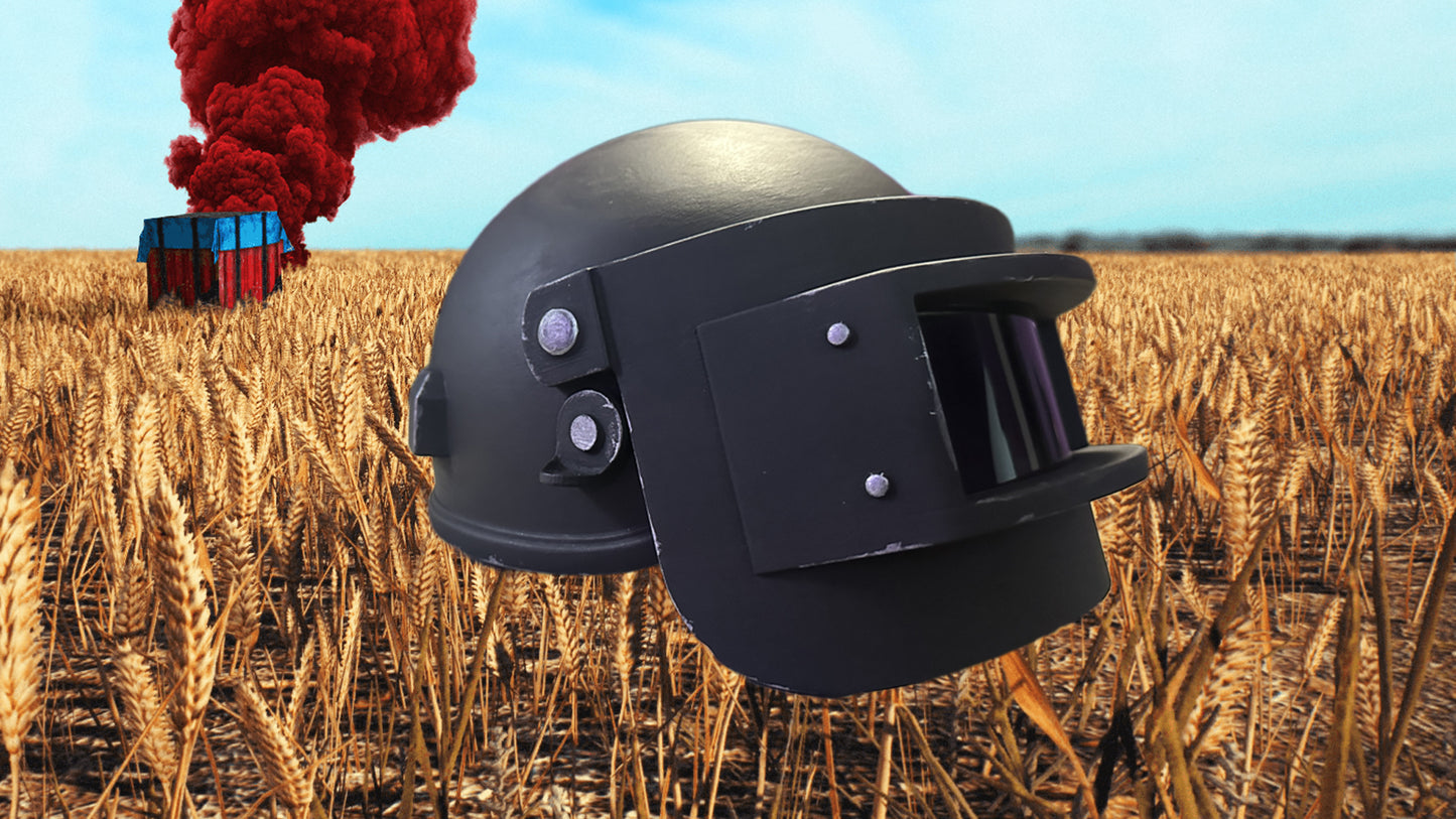 Level 3 Helmet – 3D Printed PUBG-Inspired Cosplay Prop (Full Scale Replica)