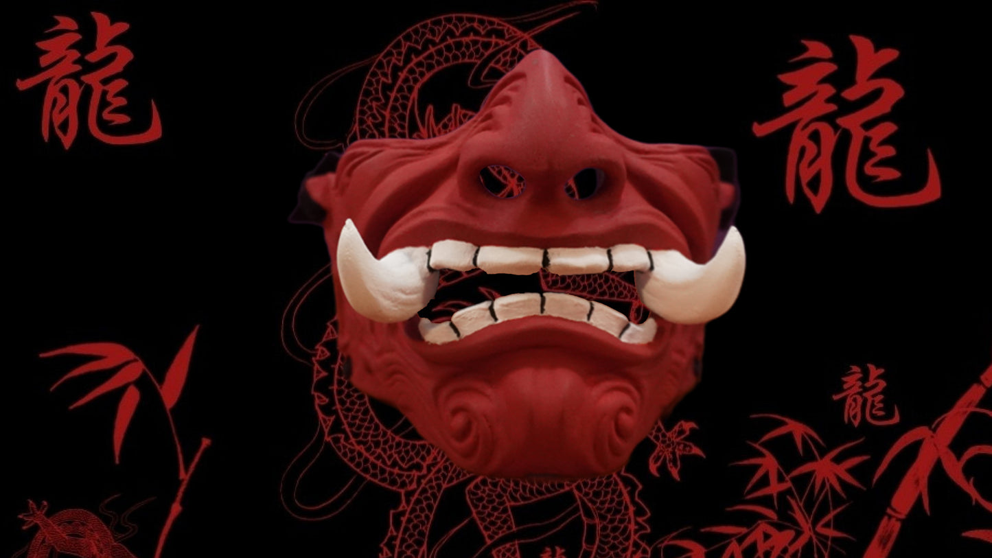 3D Printed ONI Samurai Mask Cosplay / Prop-Forged In Filament