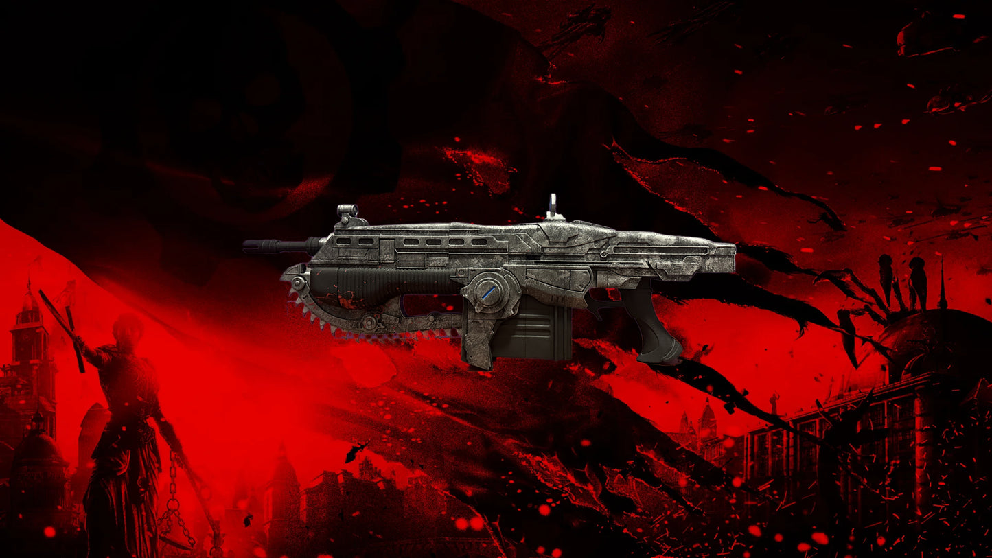 3D Printed life sized Lancer Cosplay / Prop from Gears of War-Forged In Filament