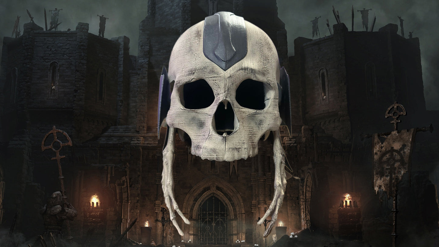 3D Printed Wormskull Helmet from Diablo II Cosplay / Prop-Forged In Filament