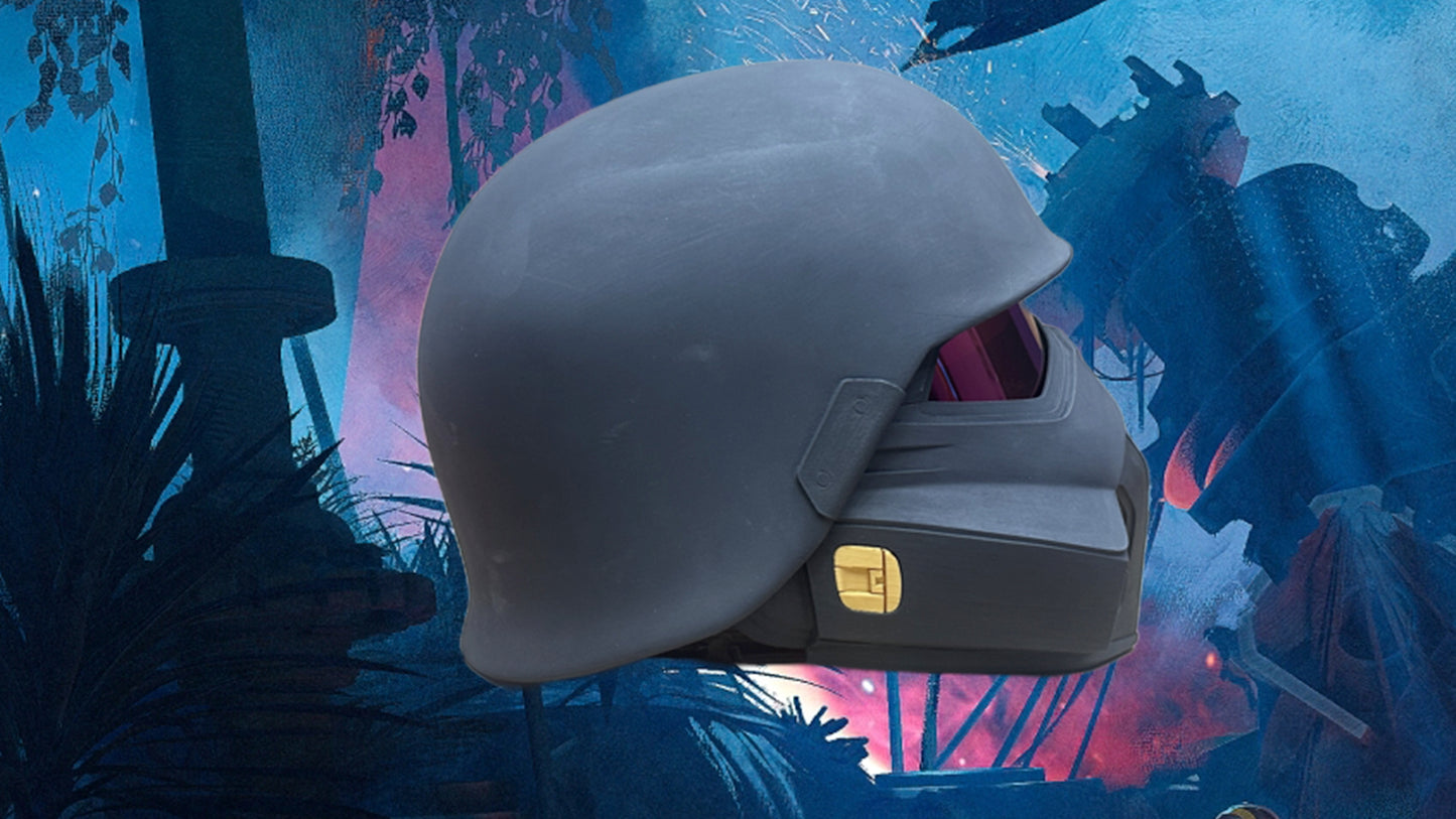 B-08 Light Gunner Helmet – 3D Printed Helldivers-Inspired Cosplay Prop (Full-Scale)